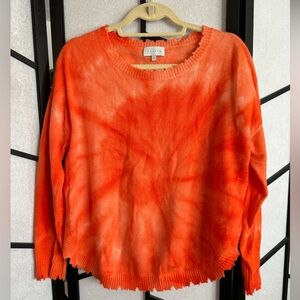Cashmere Orange tie-dye kujten Sweater